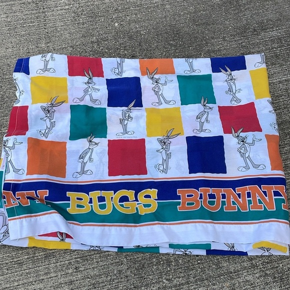 1997 Warner Bros. Bugs Bunny Twin Sized Flat top sheet Vintage Y2K Retro - Picture 2 of 4